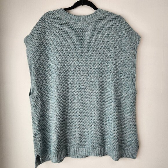 J. Jill Light Blue Knit Sweater Vest Academia Preppy Women's 2X - Picture 2 of 7